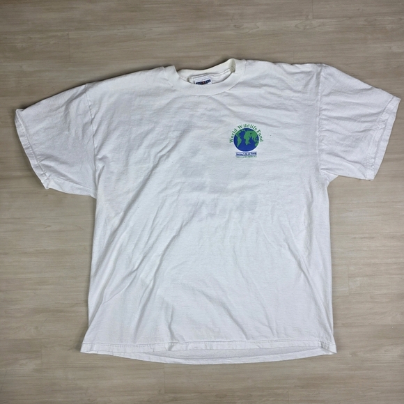 Vintage 90s World Wildlife Fund WWF Panda Shirt Single Stitch Size XL - Picture 2 of 9